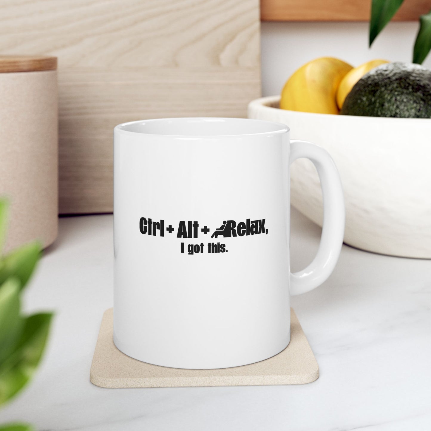 Coffee Mug - Ctrl + Alt + Relax Printed Design