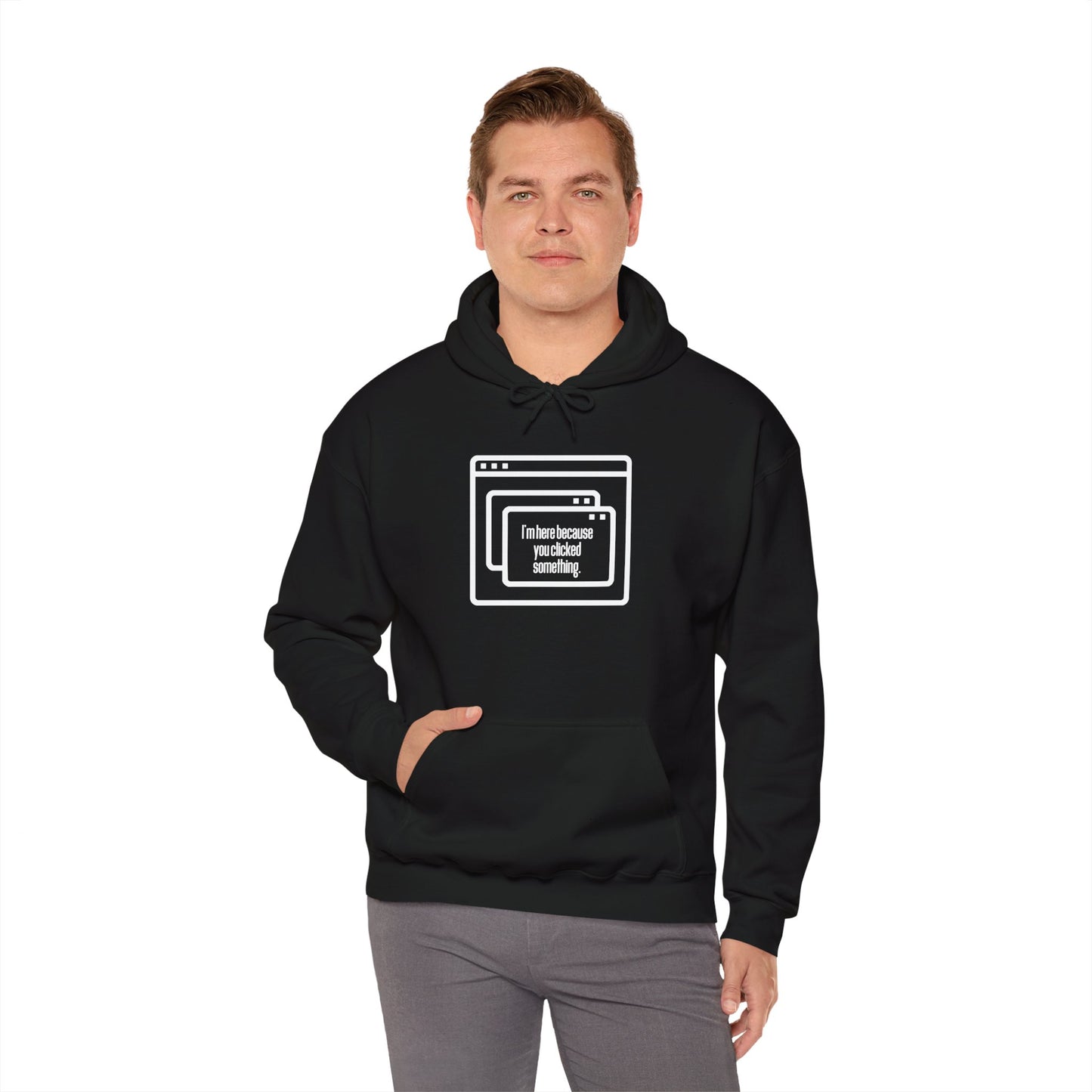 Black -CLICKED Unisex Hoodie - Perfect Gift for Tech Lovers