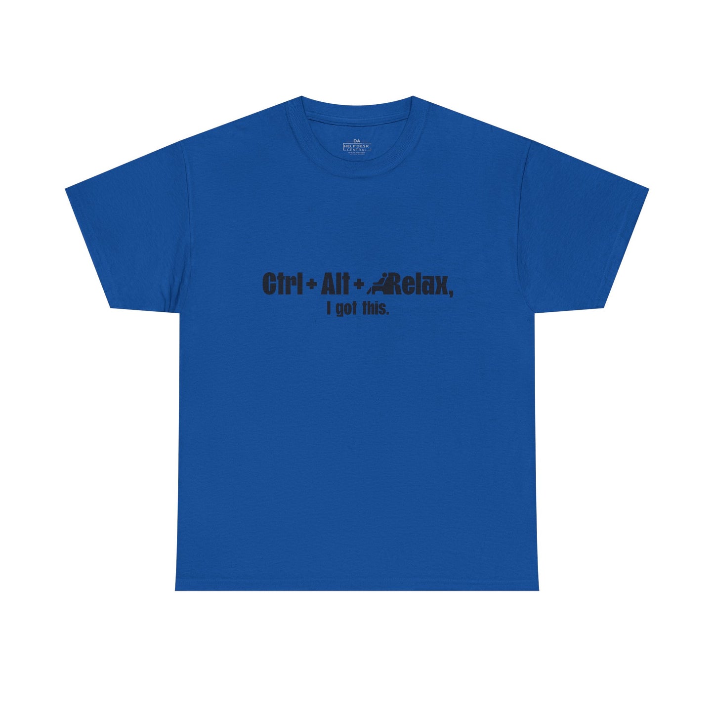 CTRL + ALT + RELAX Unisex Heavy Cotton Tee - Perfect for IT Nerds