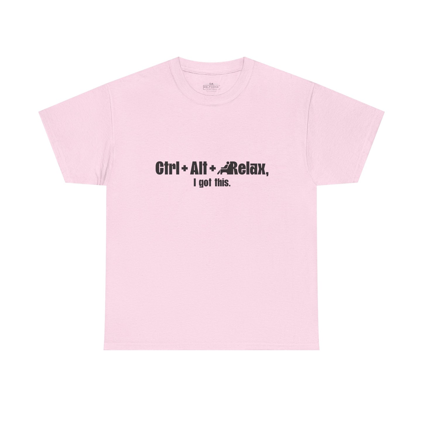 CTRL + ALT + RELAX Unisex Heavy Cotton Tee - Perfect for IT Nerds