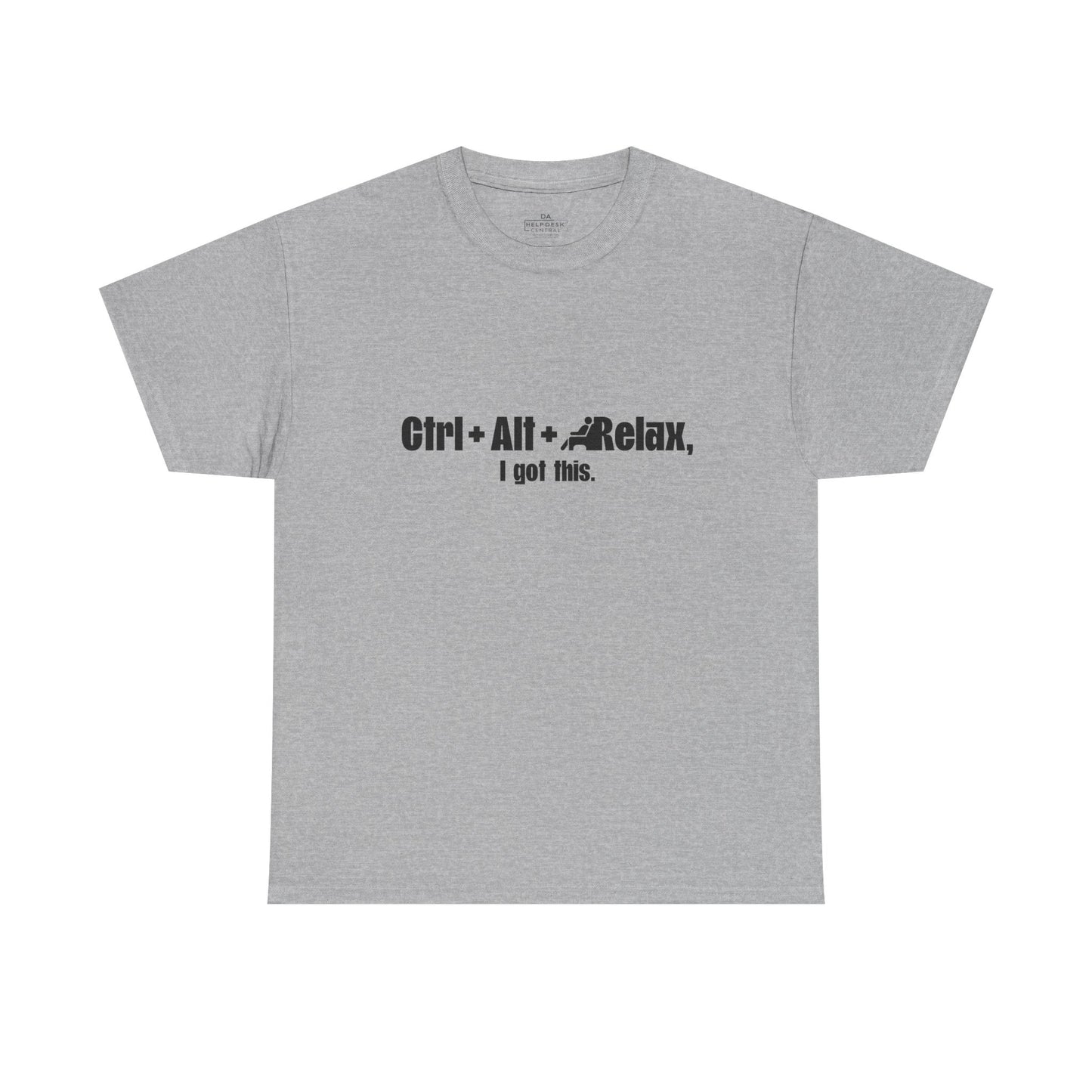 CTRL + ALT + RELAX Unisex Heavy Cotton Tee - Perfect for IT Nerds