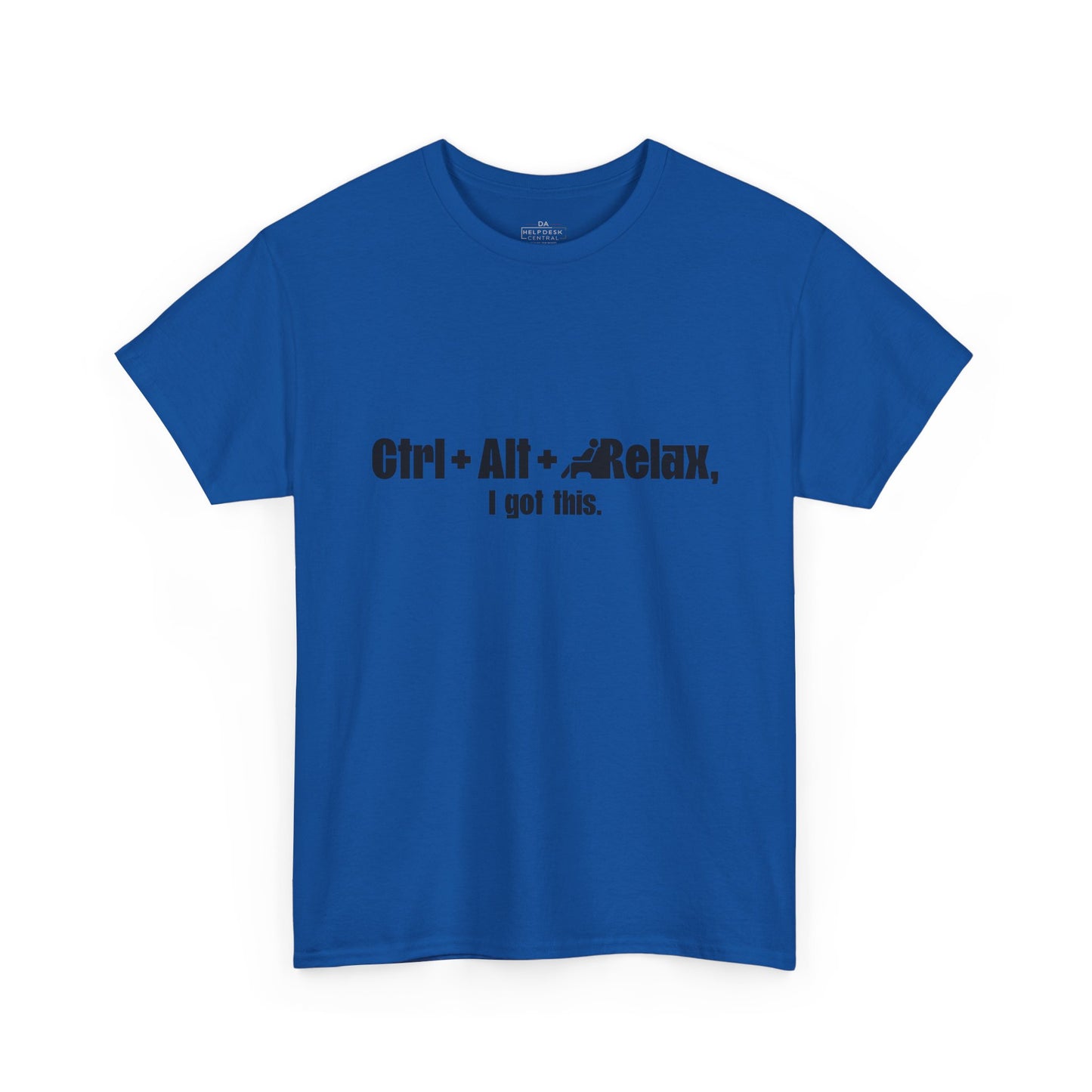 CTRL + ALT + RELAX Unisex Heavy Cotton Tee - Perfect for IT Nerds