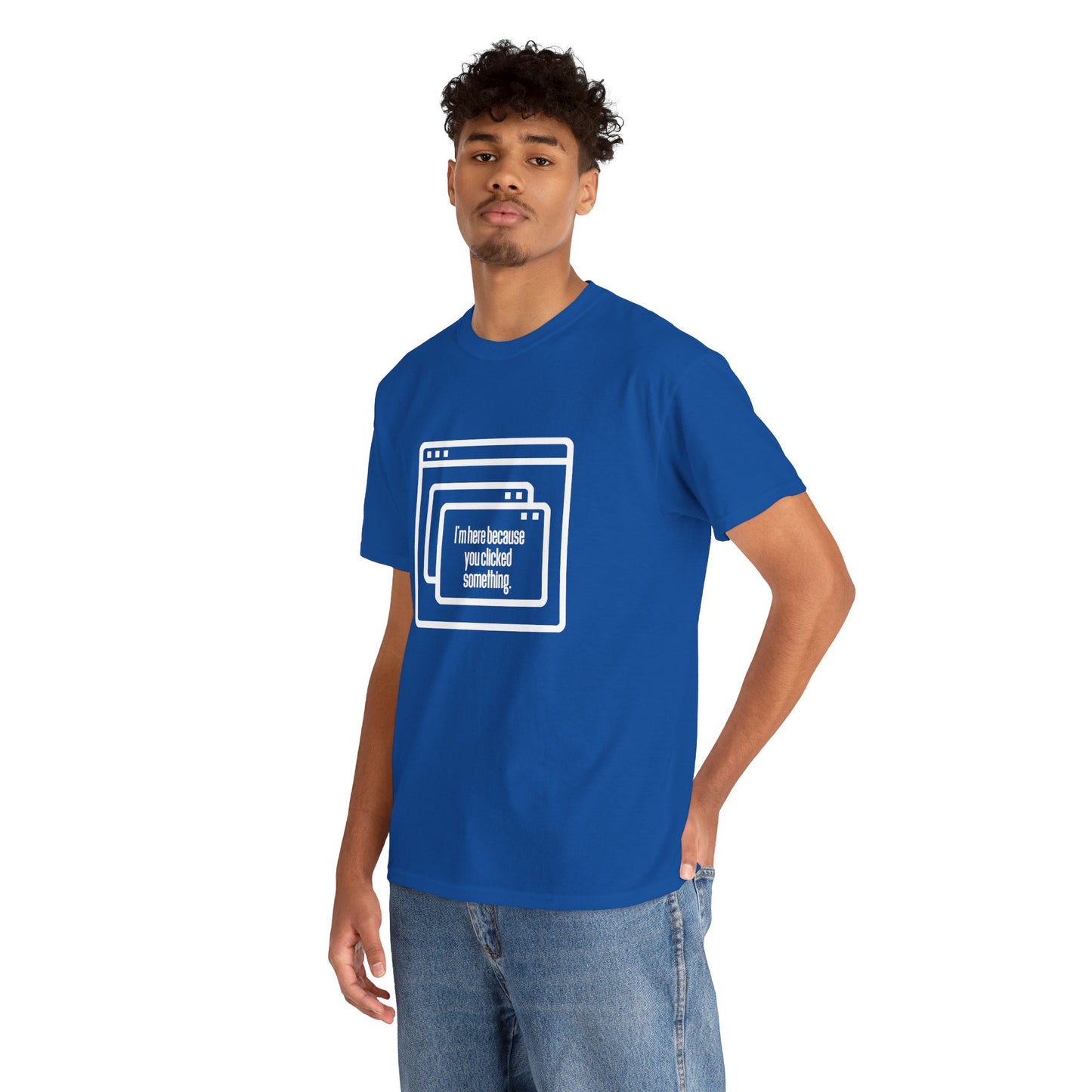 Black/Blue - Clicked Unisex Heavy Cotton Tee - Perfect gift for IT Professionals