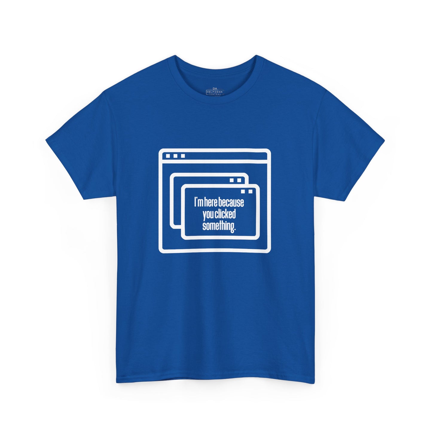 Black/Blue - Clicked Unisex Heavy Cotton Tee - Perfect gift for IT Professionals