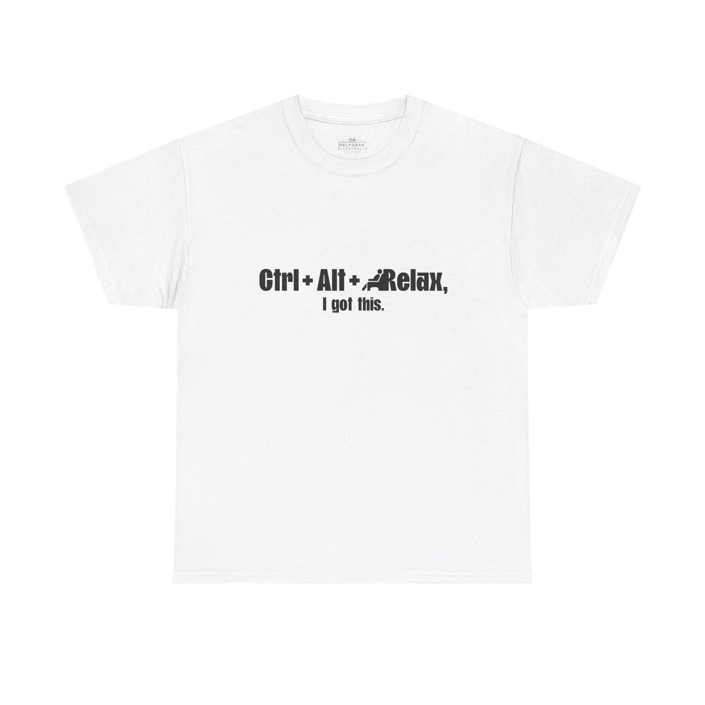 CTRL + ALT + RELAX Unisex Heavy Cotton Tee - Perfect for IT Nerds