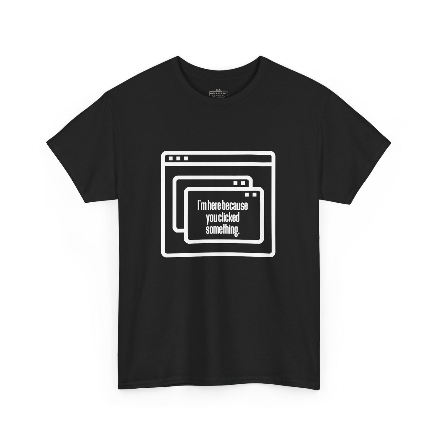 Black/Blue - Clicked Unisex Heavy Cotton Tee - Perfect gift for IT Professionals