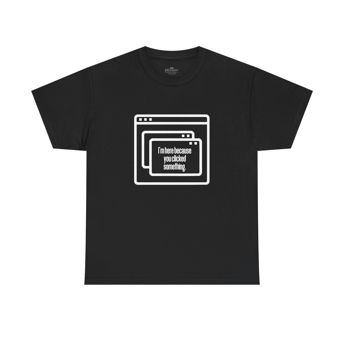 Black/Blue - Clicked Unisex Heavy Cotton Tee - Perfect gift for IT Professionals
