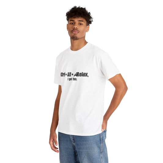 CTRL + ALT + RELAX Unisex Heavy Cotton Tee - Perfect for IT Nerds