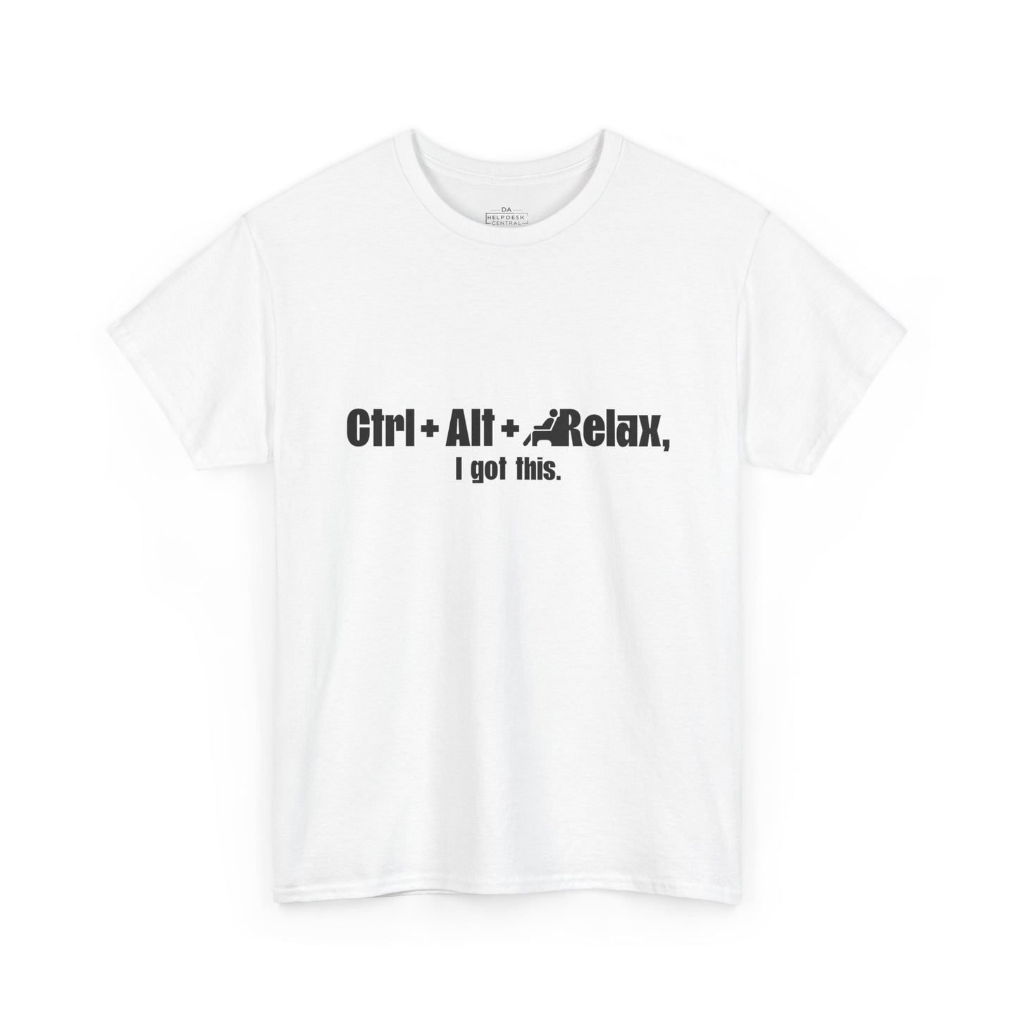 CTRL + ALT + RELAX Unisex Heavy Cotton Tee - Perfect for IT Nerds