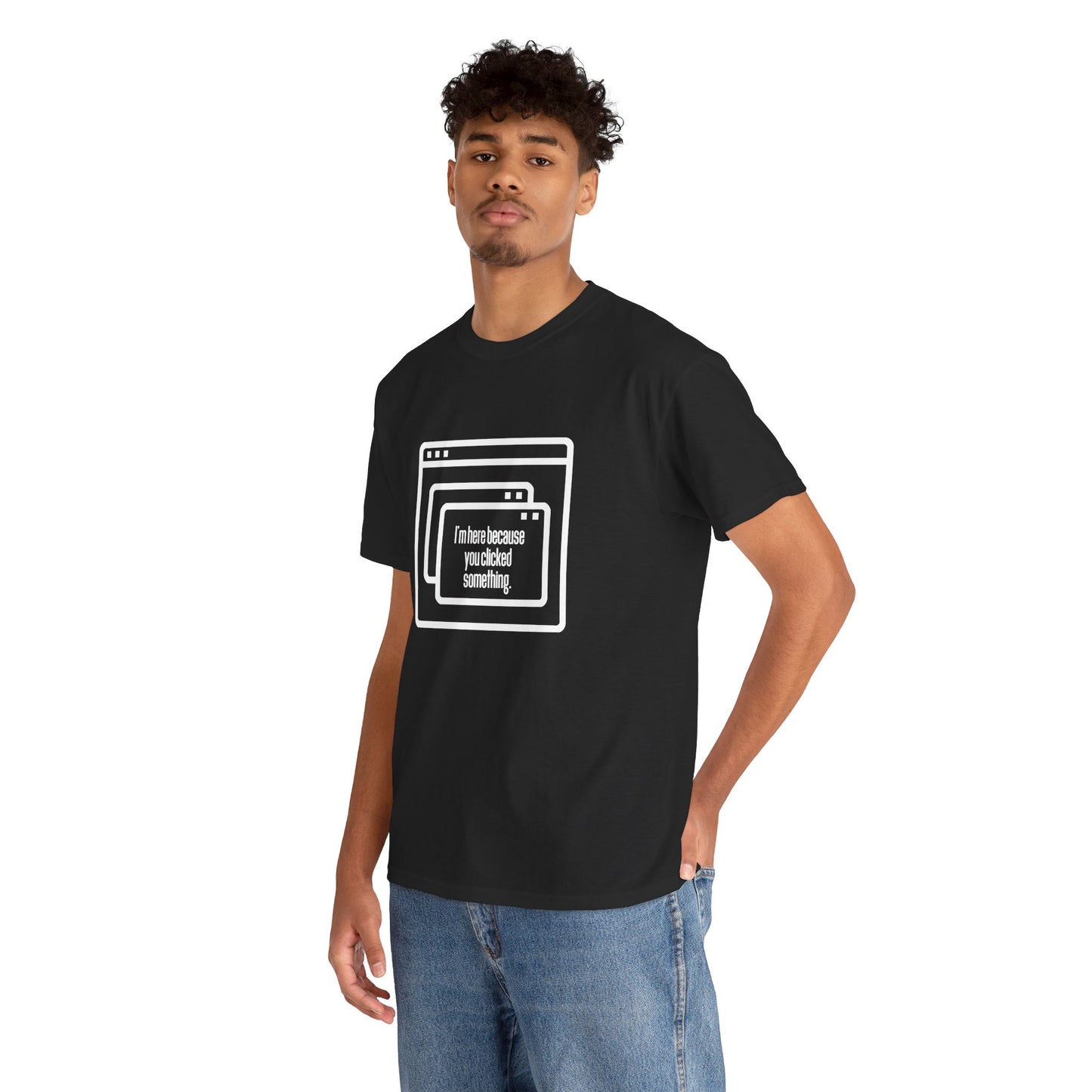 Black/Blue - Clicked Unisex Heavy Cotton Tee - Perfect gift for IT Professionals