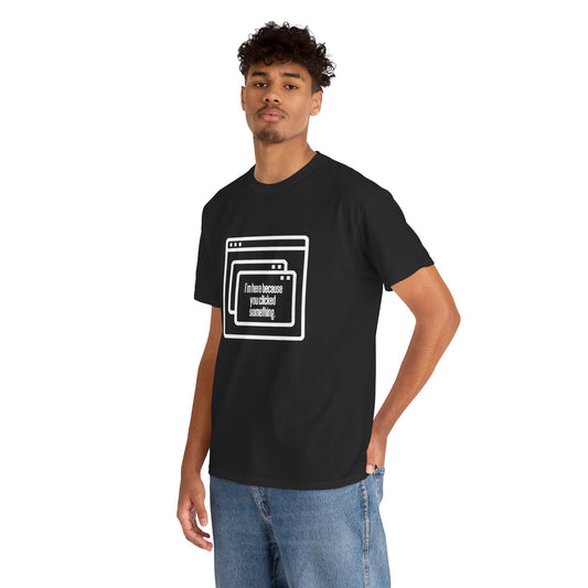 Black/Blue - Clicked Unisex Heavy Cotton Tee - Perfect gift for IT Professionals