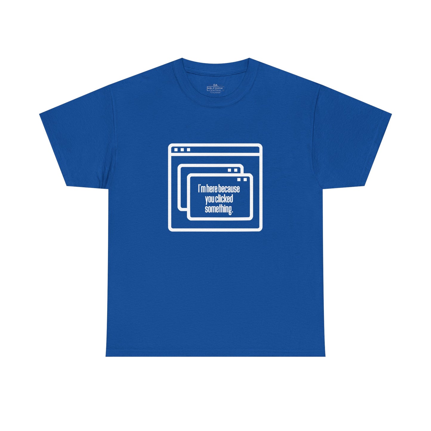 Black/Blue - Clicked Unisex Heavy Cotton Tee - Perfect gift for IT Professionals