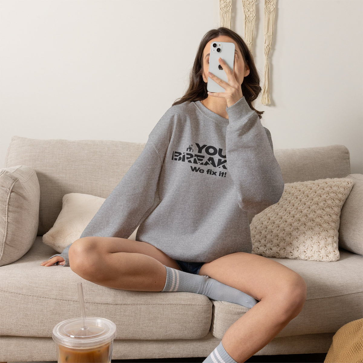 Crewneck Sweatshirt — "Break-Fix." Graphic