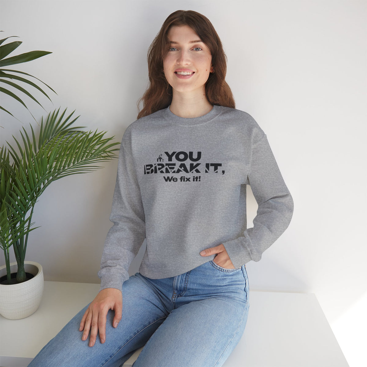 Crewneck Sweatshirt — "Break-Fix." Graphic