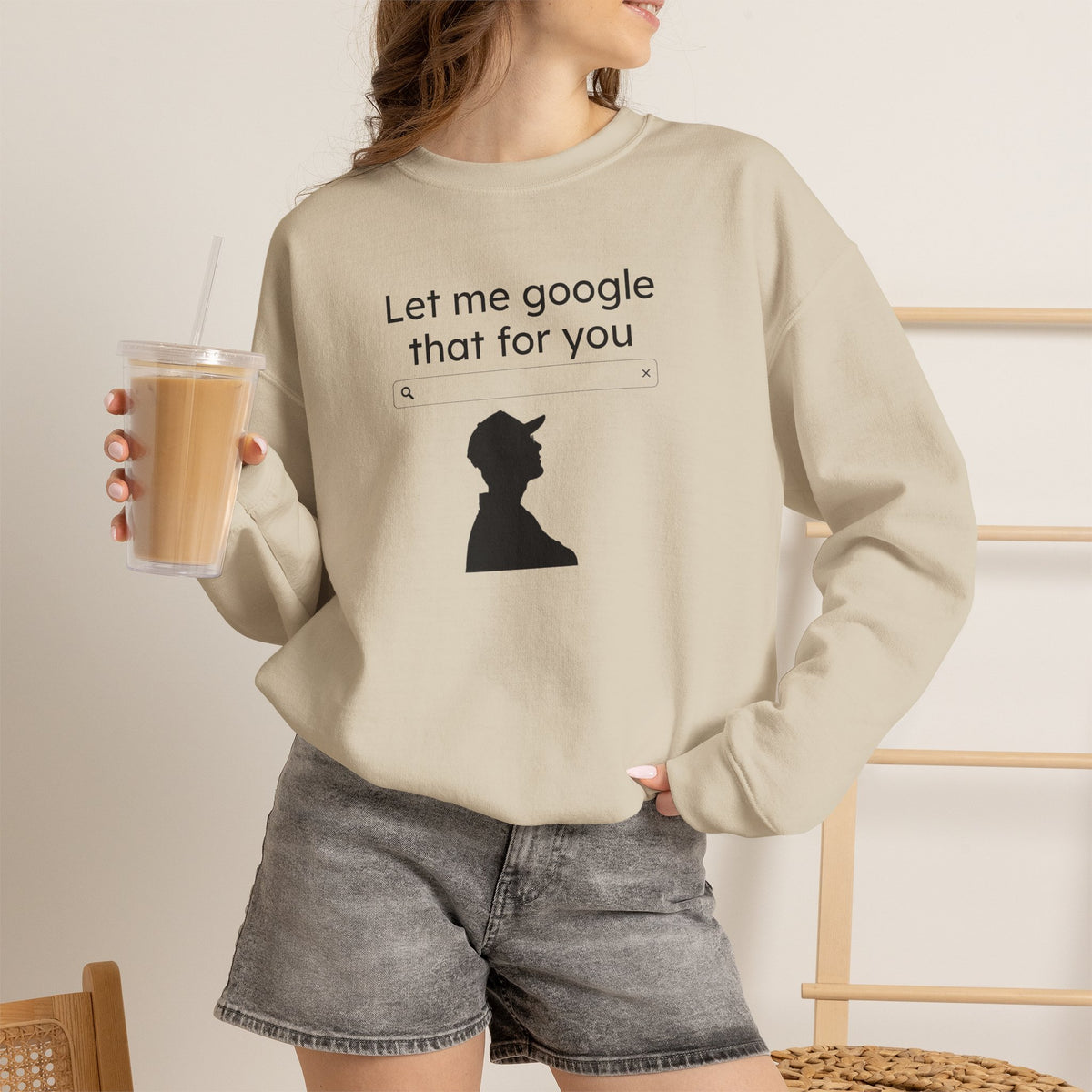 Crewneck Sweatshirt — "LMGTFY" Graphic