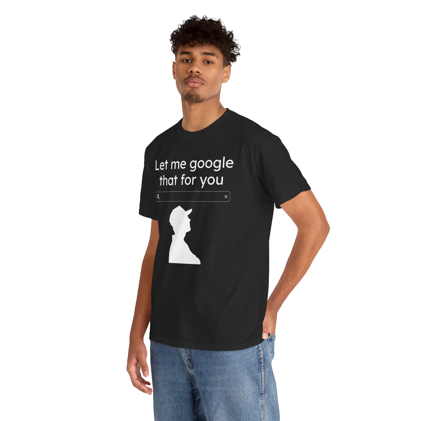 Black/Blue - LMGTFY Unisex Heavy Cotton Tee - Perfect gift for Your Witty Friend