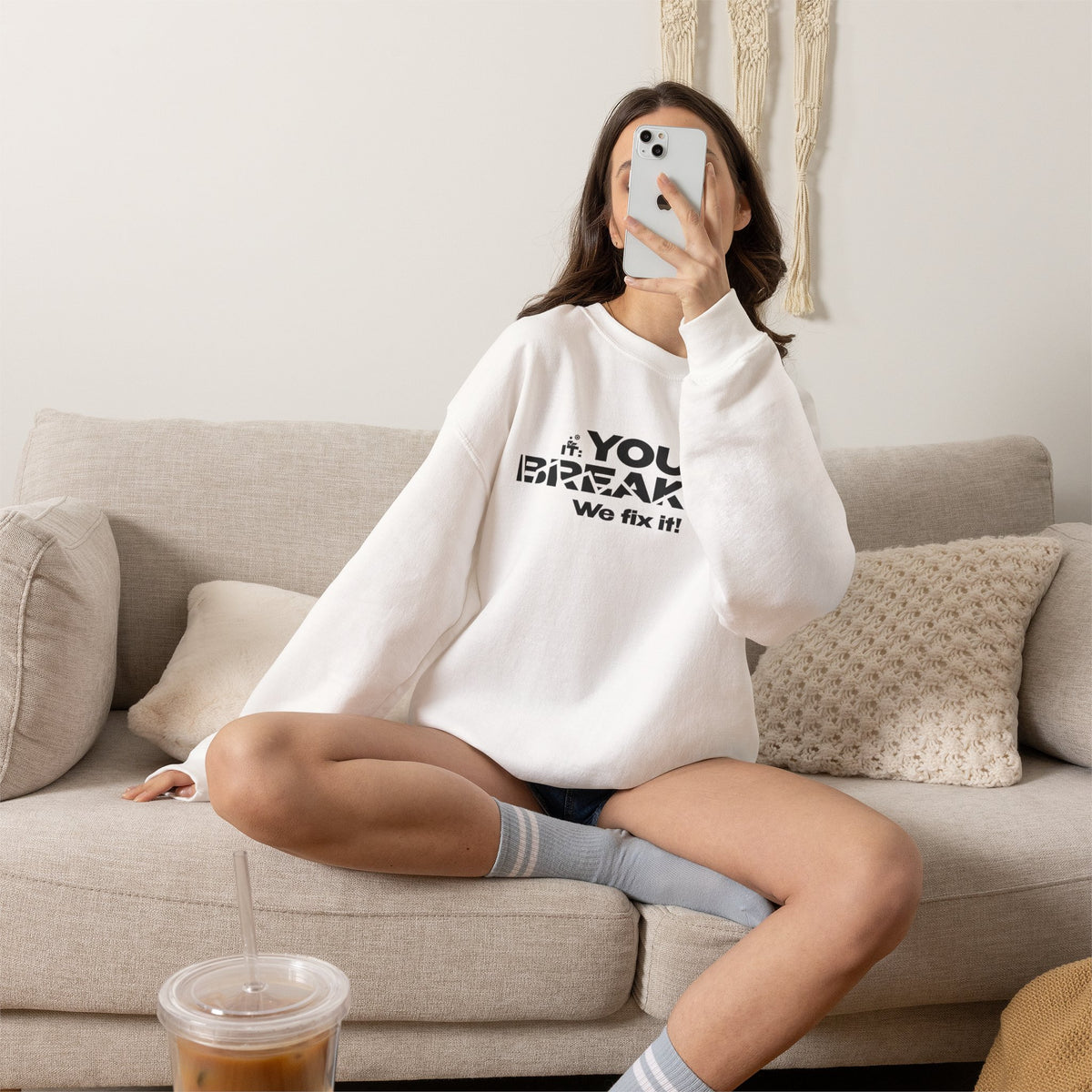 Crewneck Sweatshirt — "Break-Fix." Graphic
