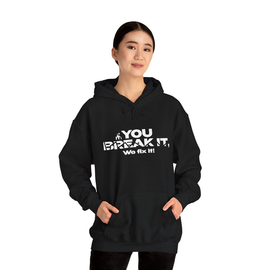 Black - BreakFix Unisex Hoodie - Perfect Gift for Tech Lovers