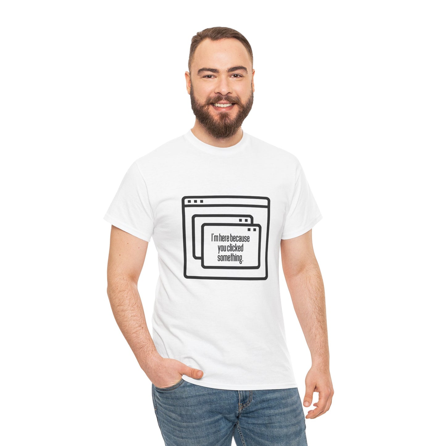 Clicked Unisex Heavy Cotton Tee - Perfect gift for IT Professionals