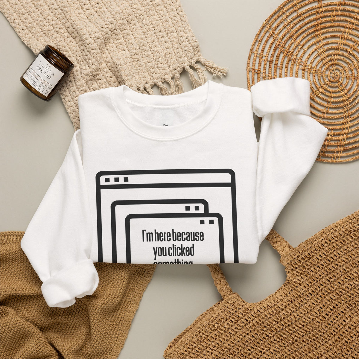 Crewneck Sweatshirt — "Clicked" Graphic