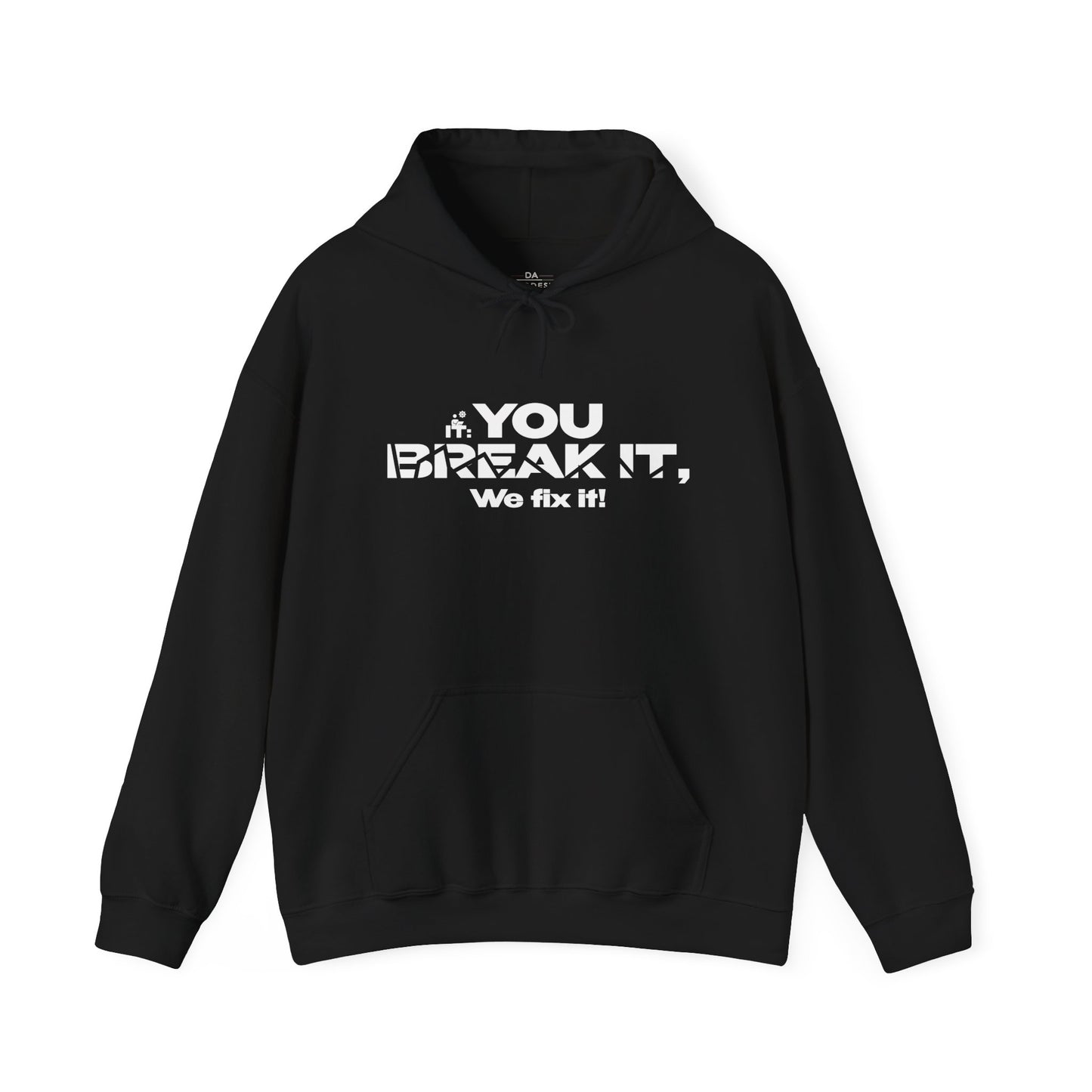 Black - BreakFix Unisex Hoodie - Perfect Gift for Tech Lovers