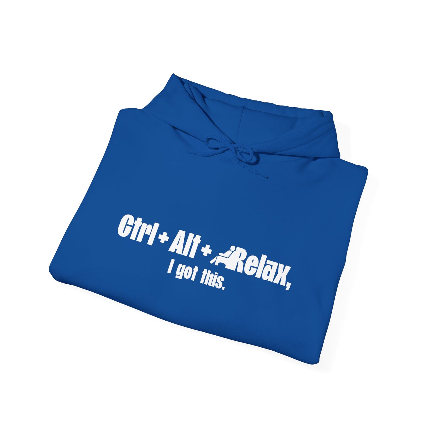 Black - CTRL + ALT + RELAX Unisex Hoodie - Perfect Gift for Tech Lovers