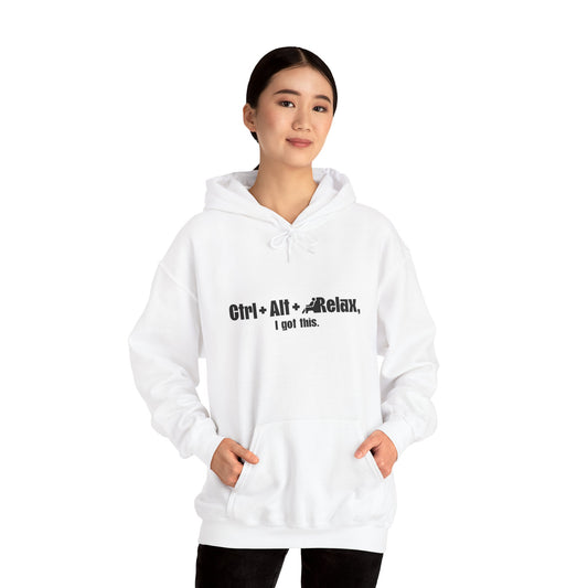 CTRL + ALT + RELAX Unisex Hoodie - Perfect Gift for Tech Lovers