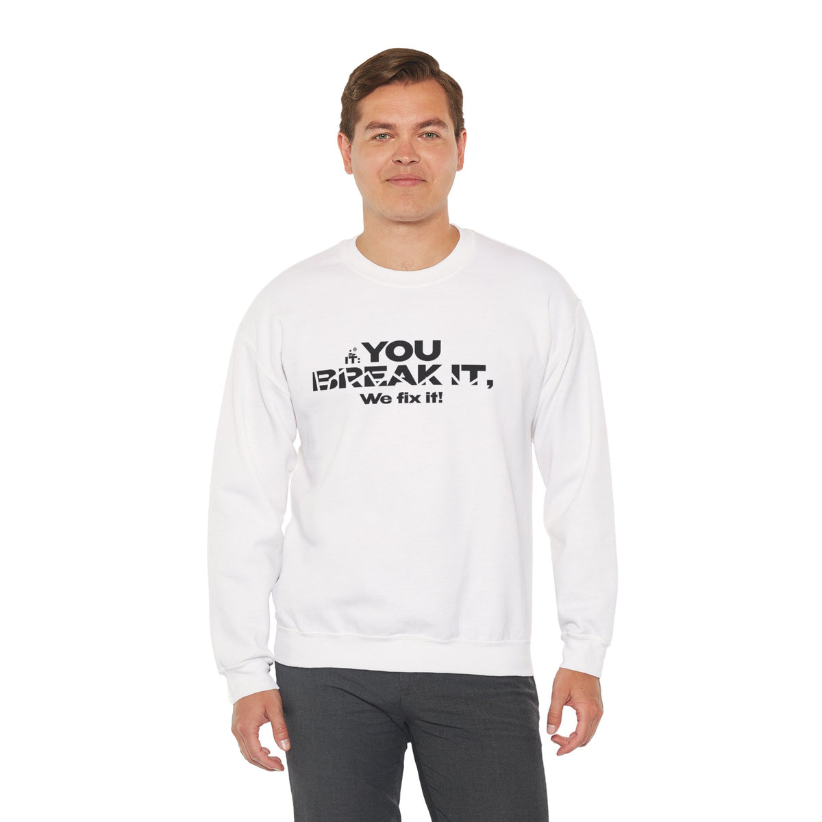Crewneck Sweatshirt — "Break-Fix." Graphic