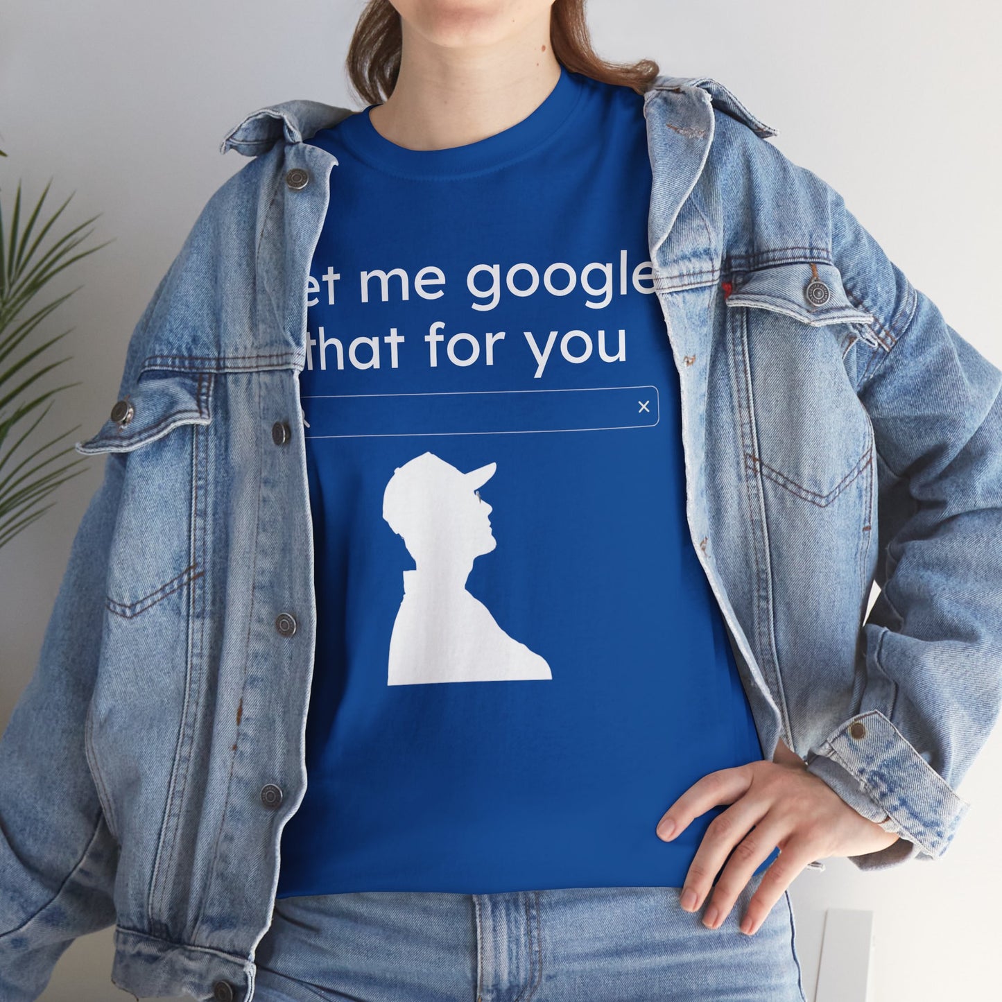 Black/Blue - LMGTFY Unisex Heavy Cotton Tee - Perfect gift for Your Witty Friend