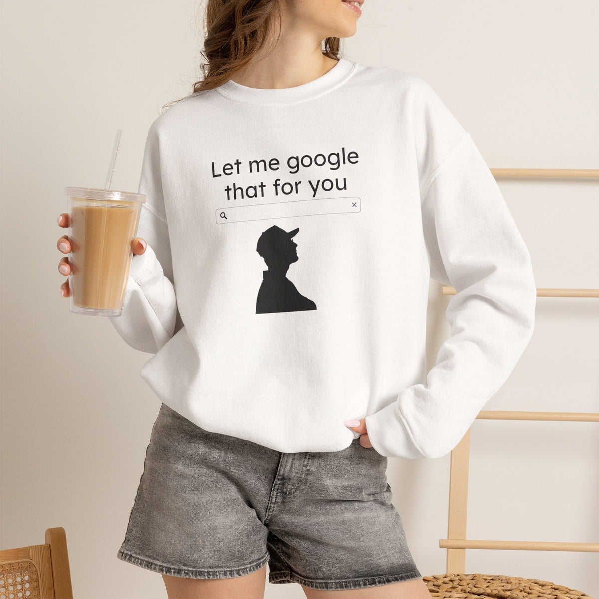 Crewneck Sweatshirt — "LMGTFY" Graphic