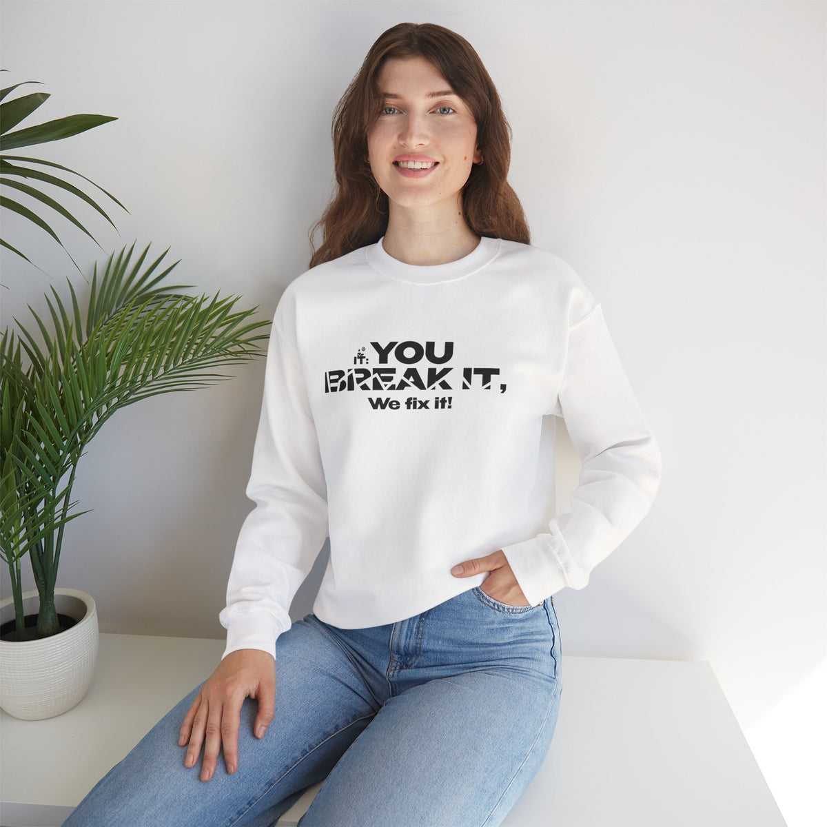 Crewneck Sweatshirt — "Break-Fix." Graphic