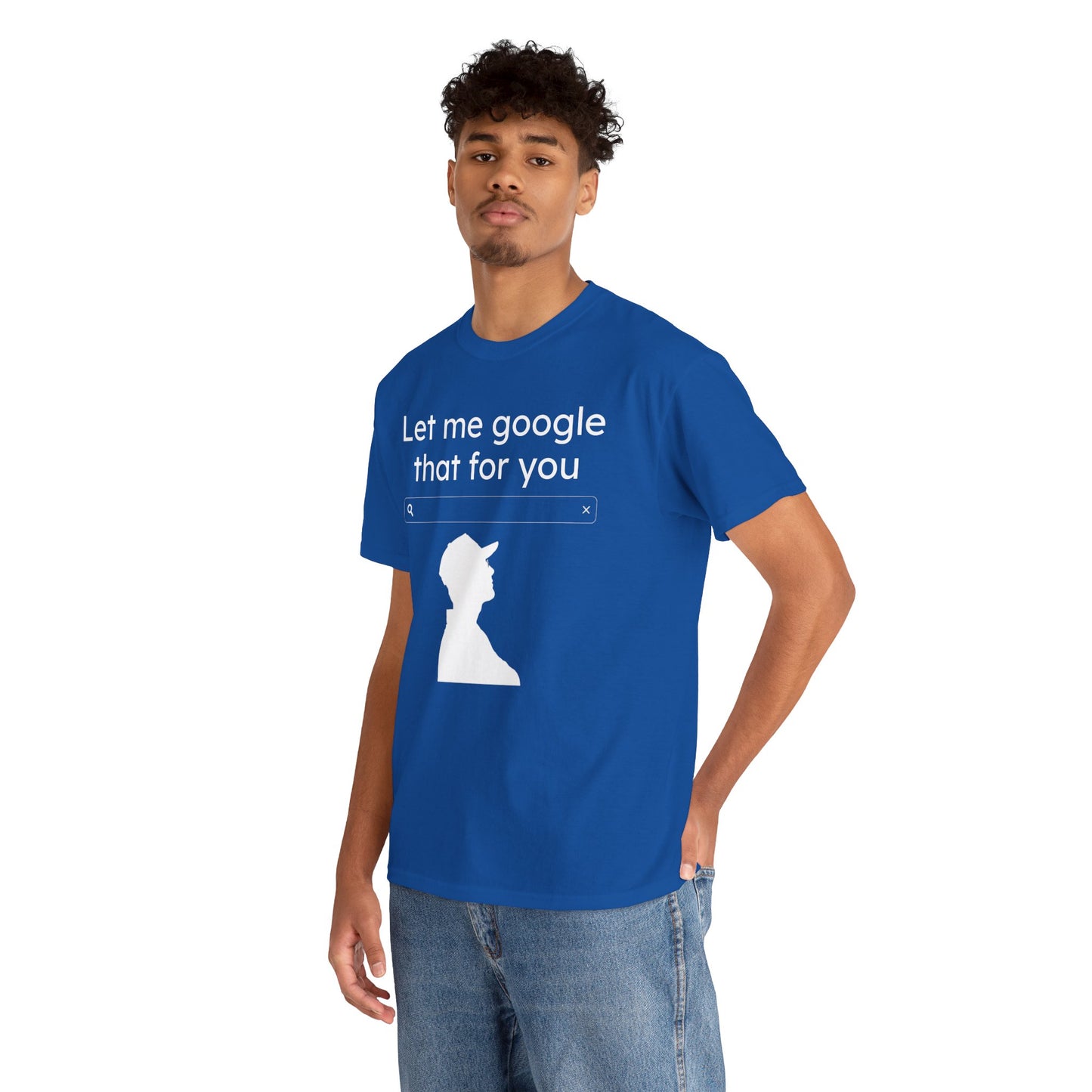 Black/Blue - LMGTFY Unisex Heavy Cotton Tee - Perfect gift for Your Witty Friend