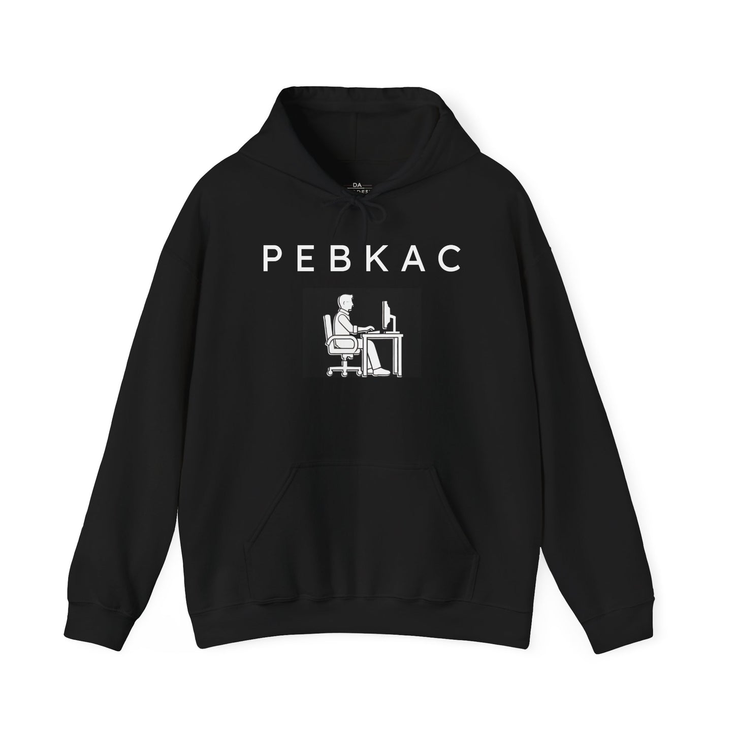Black - PEBKAC Unisex Hoodie with Gamer Design - Perfect Gift for Tech Lovers