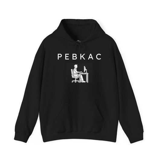 Black - PEBKAC Unisex Hoodie with Gamer Design - Perfect Gift for Tech Lovers