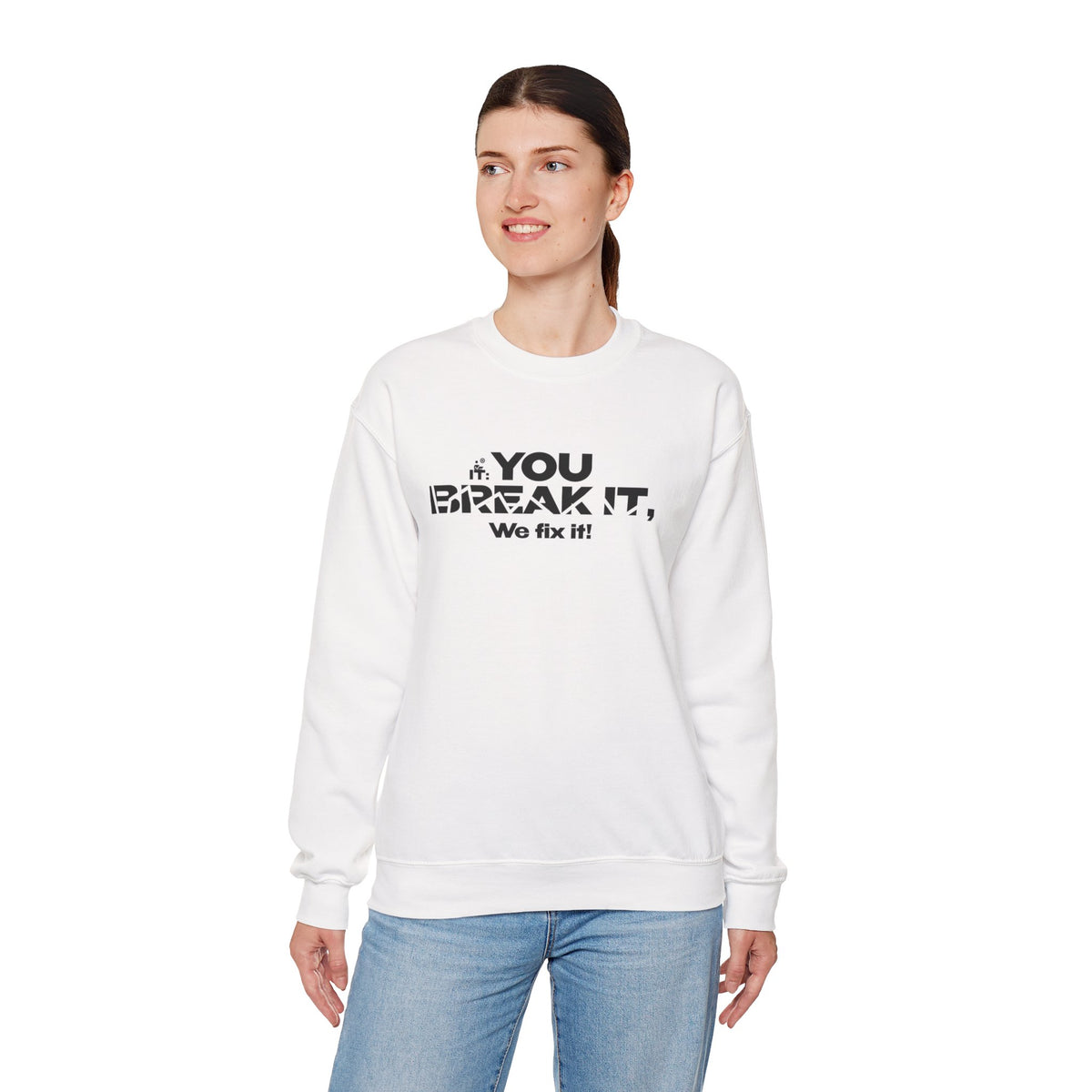 Crewneck Sweatshirt — "Break-Fix." Graphic