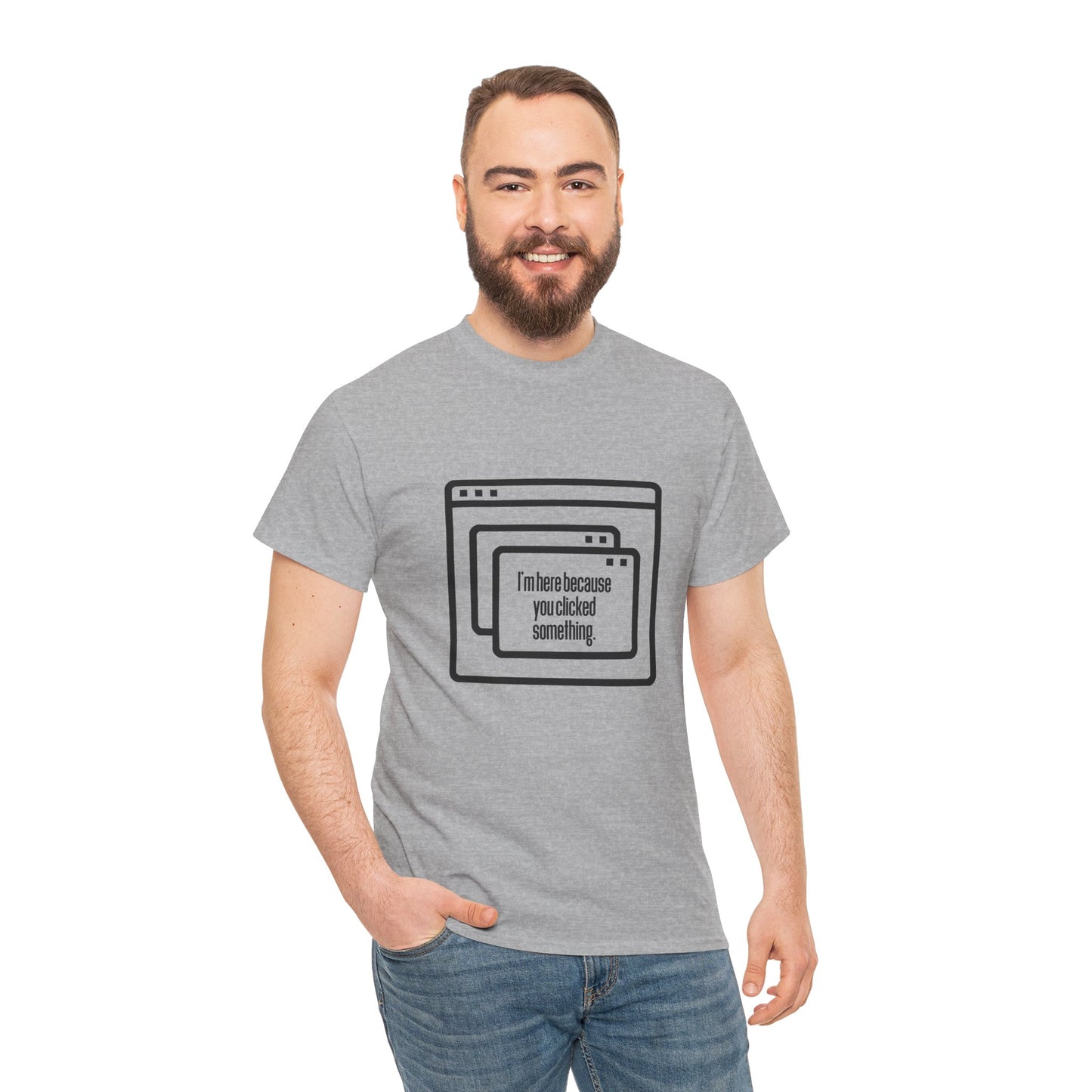 Clicked Unisex Heavy Cotton Tee - Perfect gift for IT Professionals