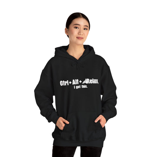Black - CTRL + ALT + RELAX Unisex Hoodie - Perfect Gift for Tech Lovers