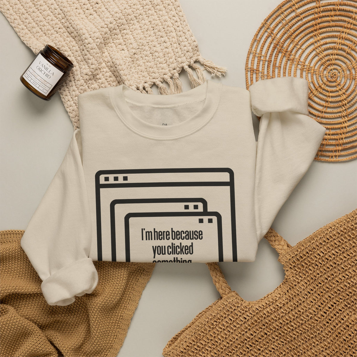 Crewneck Sweatshirt — "Clicked" Graphic