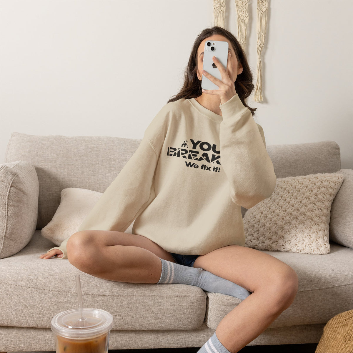 Crewneck Sweatshirt — "Break-Fix." Graphic