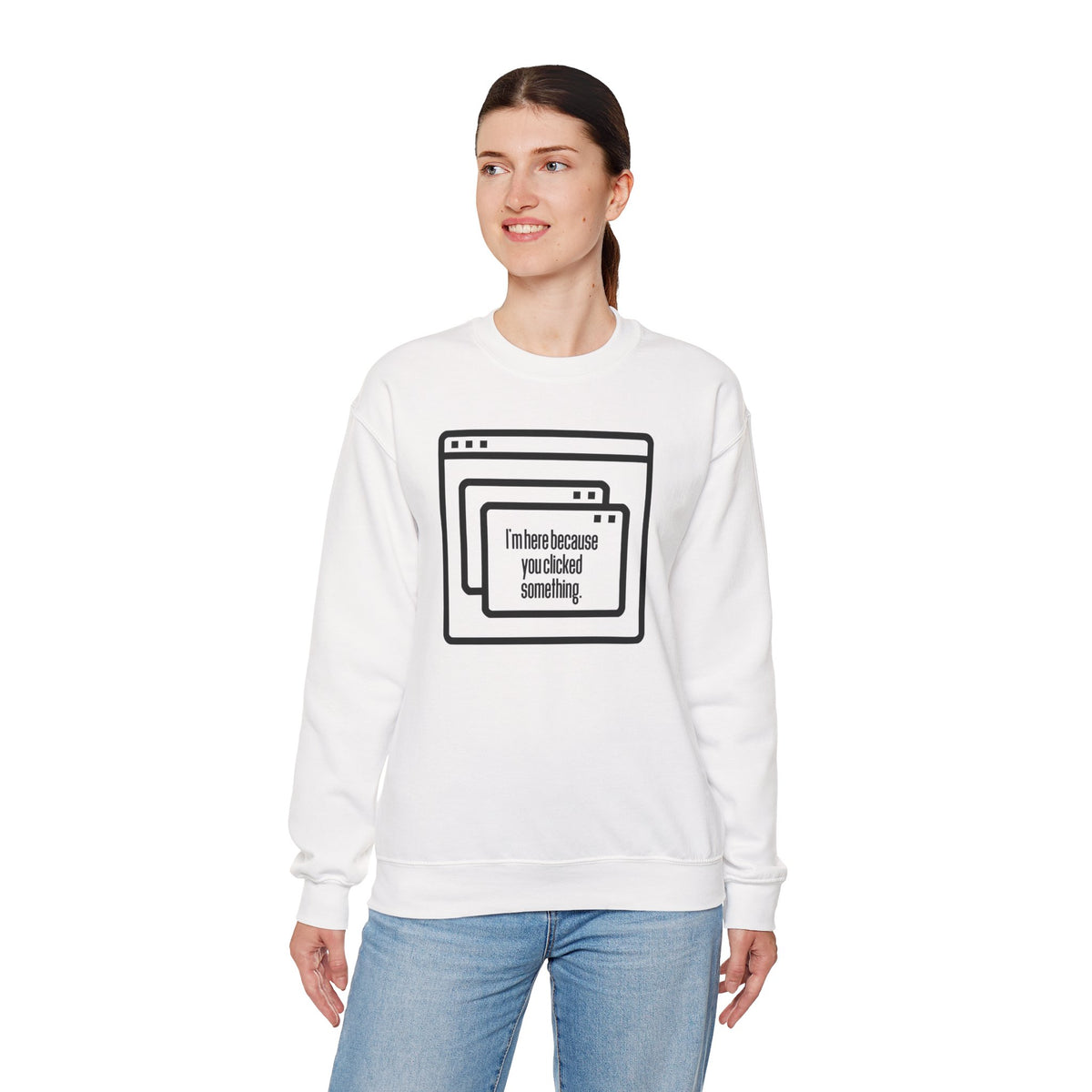 Crewneck Sweatshirt — "Clicked" Graphic