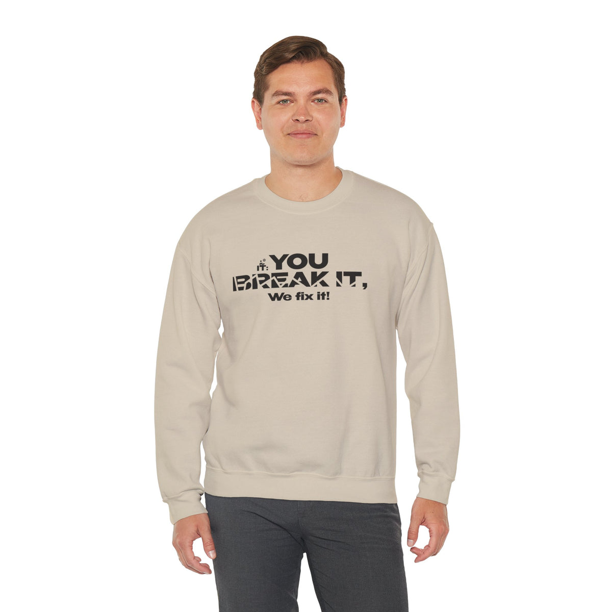 Crewneck Sweatshirt — "Break-Fix." Graphic