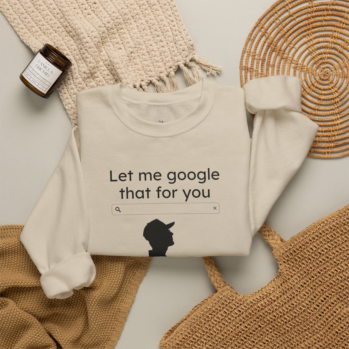 Crewneck Sweatshirt — "LMGTFY" Graphic