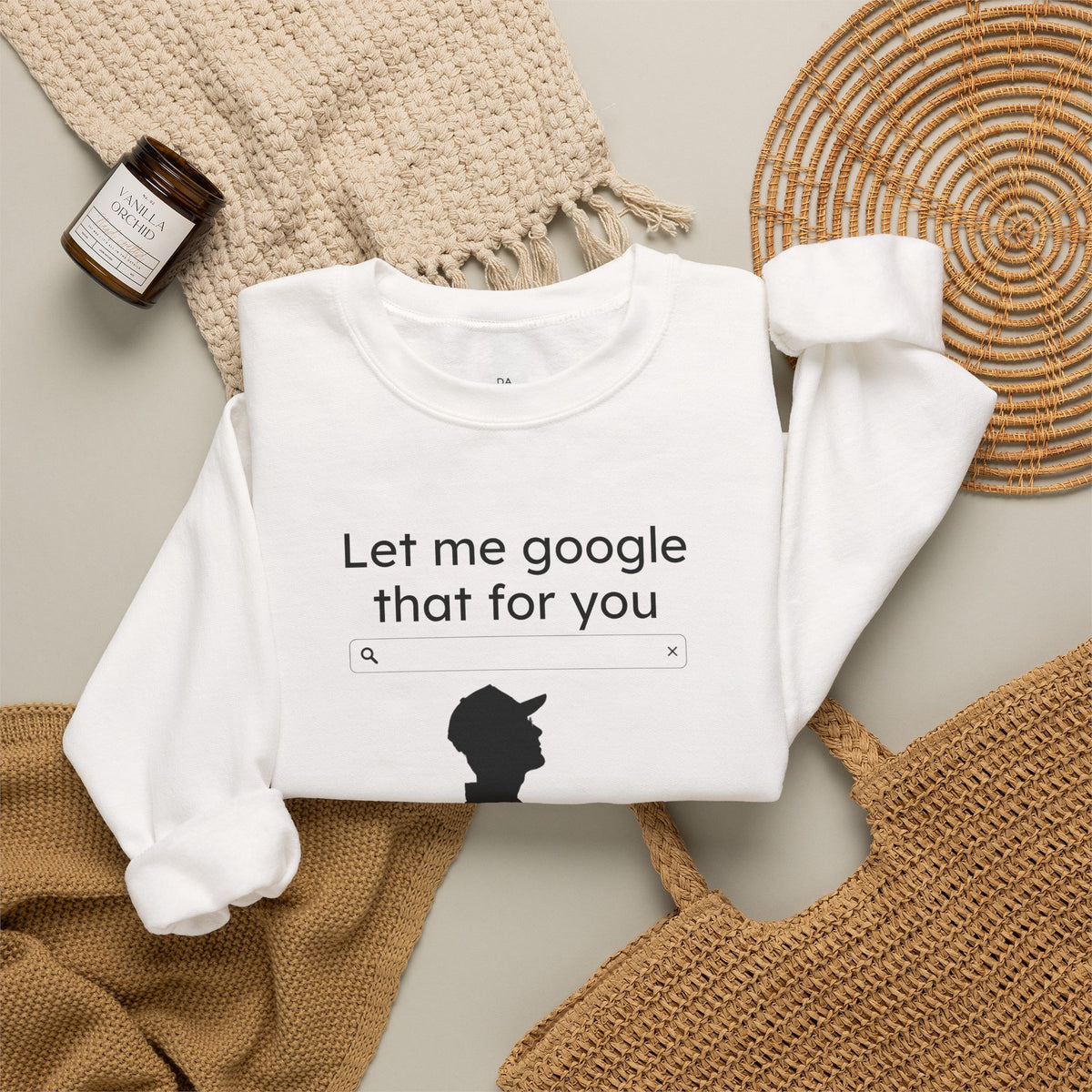 Crewneck Sweatshirt — "LMGTFY" Graphic