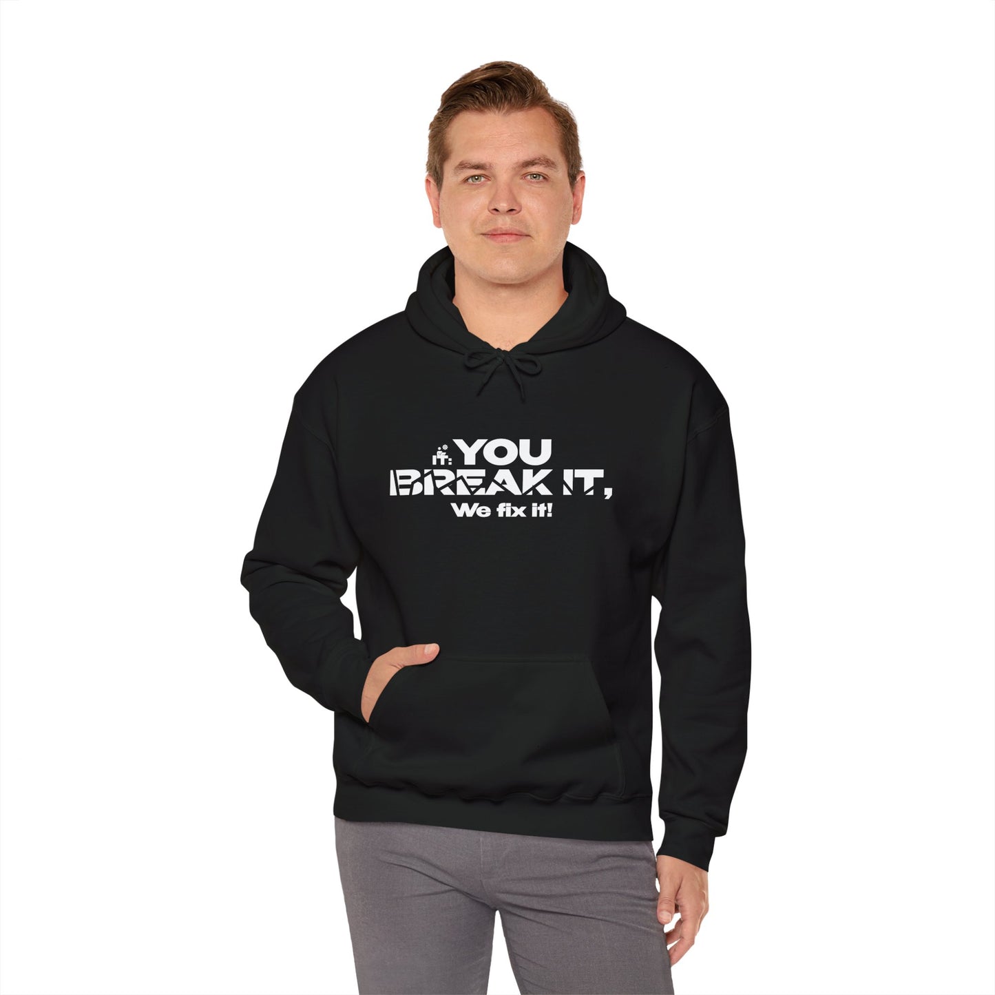 Black - BreakFix Unisex Hoodie - Perfect Gift for Tech Lovers