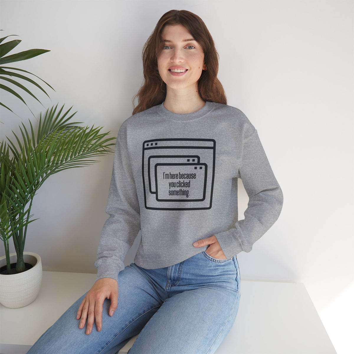 Crewneck Sweatshirt — "Clicked" Graphic